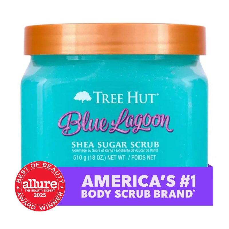 Treehut Blue Lagoon Shea Sugar Scrub, Exfoliating, Hydrating & Moisturizing Body Scrub with Shea Butter & Nourishing Essential Oils, Smooth & Soften Skin, 18 oz - Image 3